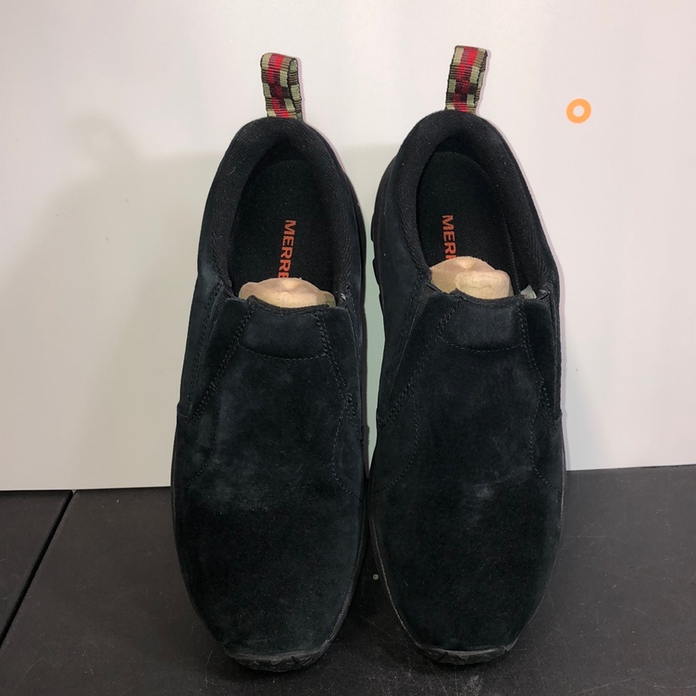 MERRELL BLACK SUEDE LEATHER JUNGLE MOCCASINS 8.5